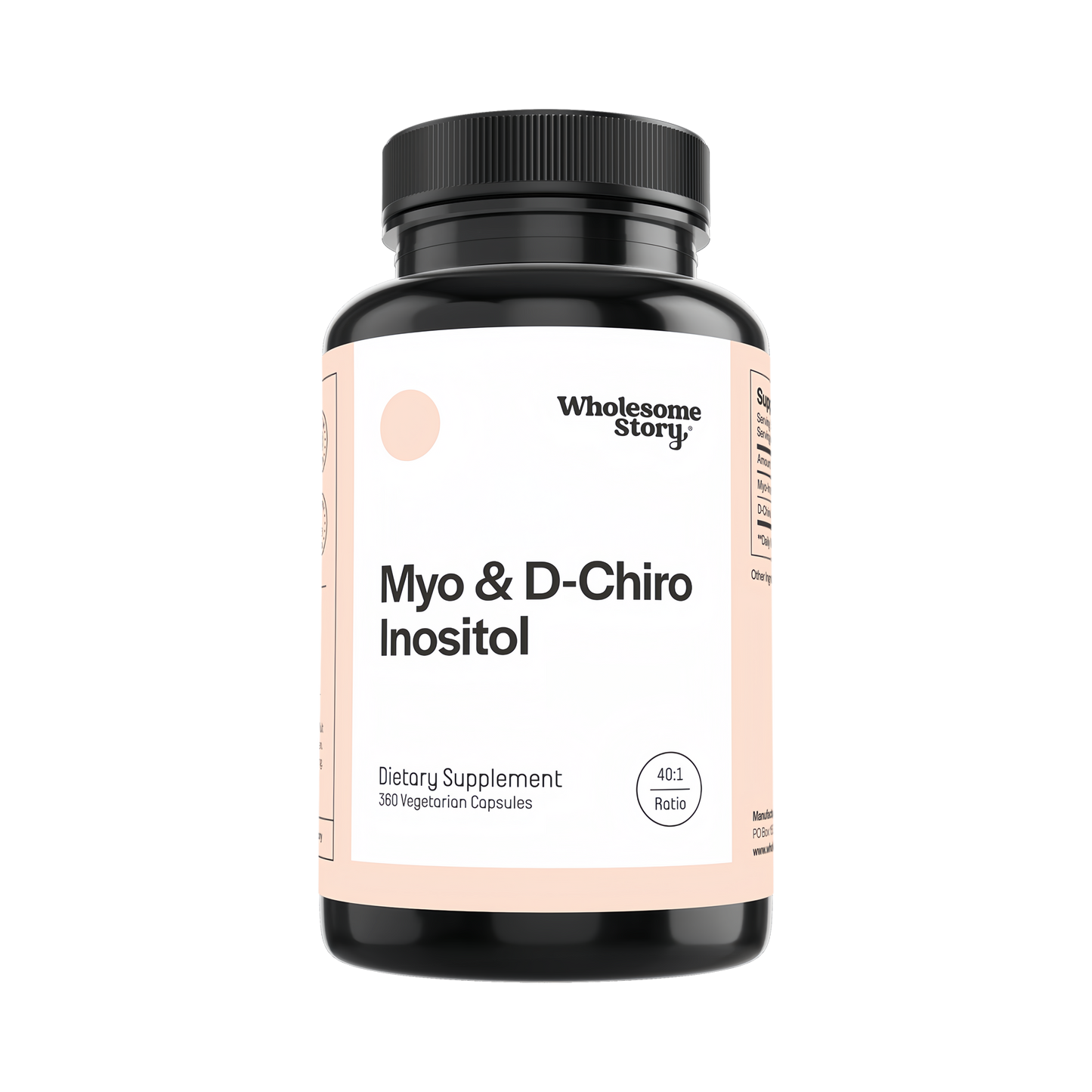 Wholesome Story Myo-Inositol & D-Chiro Inositol Supplement for Women | Fertility Supplements for Hormonal Balance & Ovarian Health Support | Myoinositol | Ideal 40:1 Ratio | 90 Servings