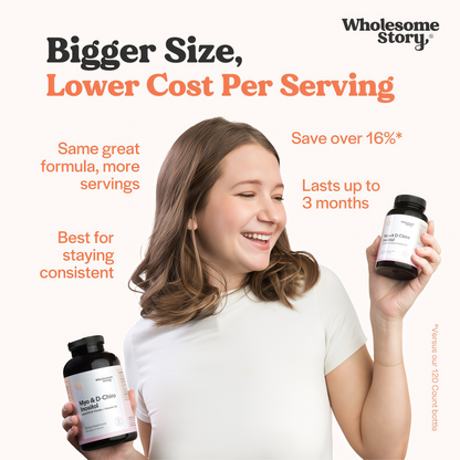 Wholesome Story Myo-Inositol & D-Chiro Inositol Supplement for Women | Fertility Supplements for Hormonal Balance & Ovarian Health Support | Myoinositol | Ideal 40:1 Ratio | 90 Servings